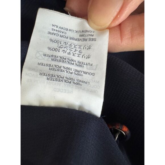 Madewell Climbing Vine Tiered Ruffle Sleeve top, Navy, Large - Picture 8 of 8